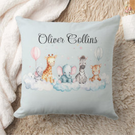 Individuelle Name Baby Zebra mit all seinen Freund Kissen