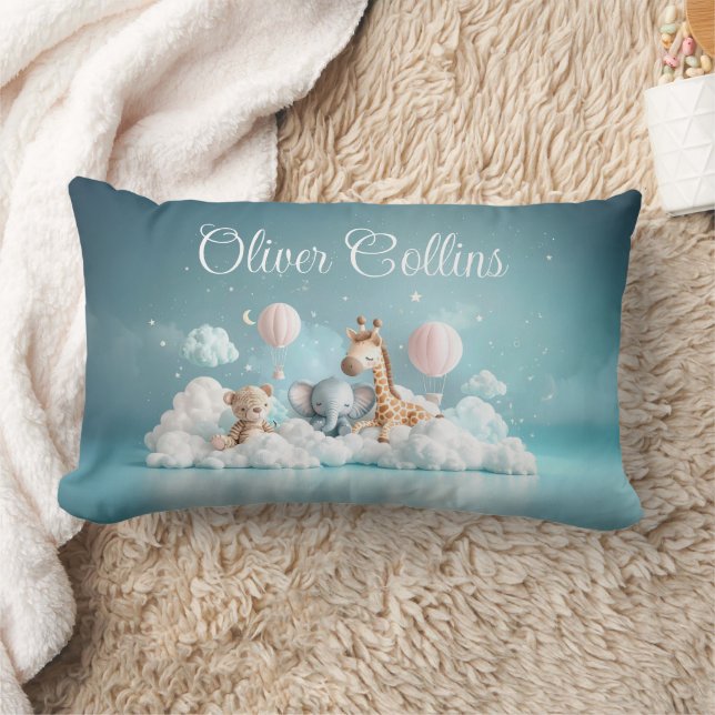 Individuelle Name Baby Zebra mit all seinen Freund Lendenkissen (Decke)