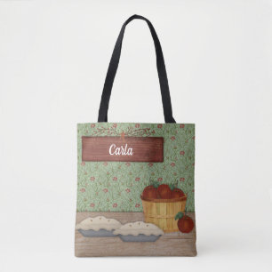 Individuelle Name Backen Apfelkuchen Land Tasche