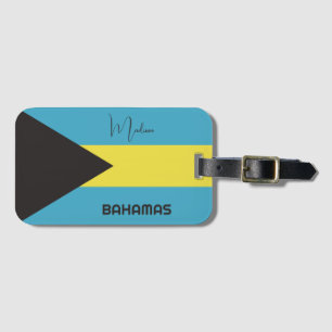 Individuelle Name Bahamas Flag Gepäckanhänger
