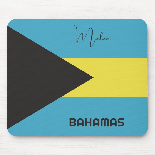 Individuelle Name Bahamas Flag Mousepad (Vorne)