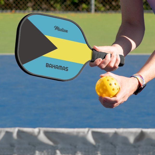 Individuelle Name Bahamas Flag Pickleball Schläger (InSitu)