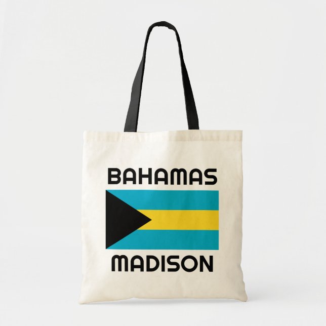 Individuelle Name Bahamas Flag Tragetasche (Vorne)