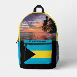 Individuelle Name Bahamas Sunset Bedruckter Rucksack