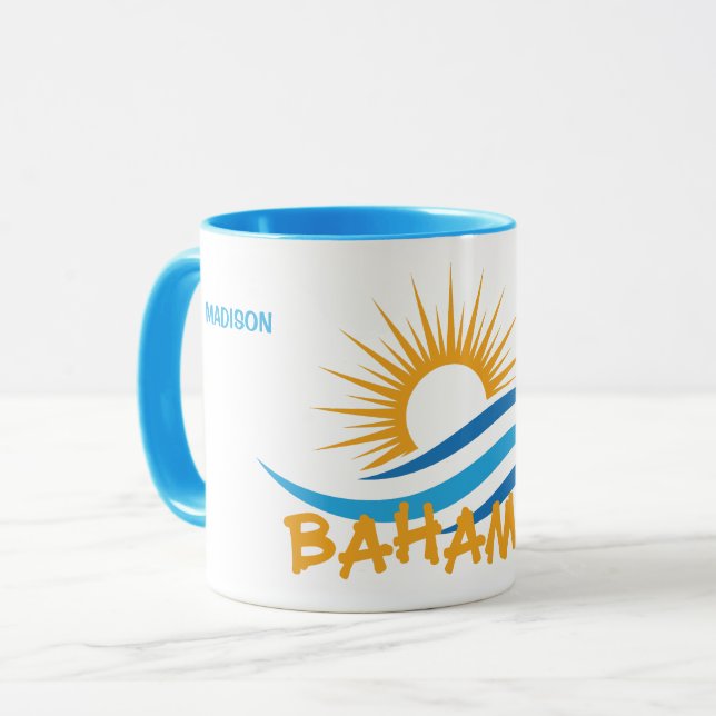 Individuelle Name Bahamas Tasse (Vorderseite Links)