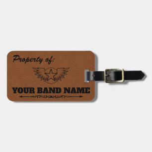 Individuelle Name Band Bag Tag Rock & Roll Country Gepäckanhänger