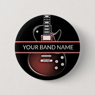 Individuelle Name Band Merch Guitar Rock and Roll  Button