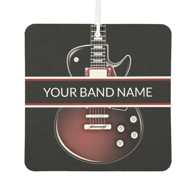 Individuelle Name Band Merch Guitar Rock und Roll  Autolufterfrischer (Vorderseite)