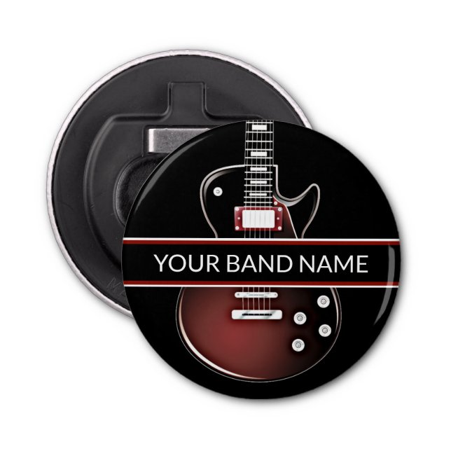 Individuelle Name Band Merch Guitar Rock und Roll  Flaschenöffner (Vorderseite)