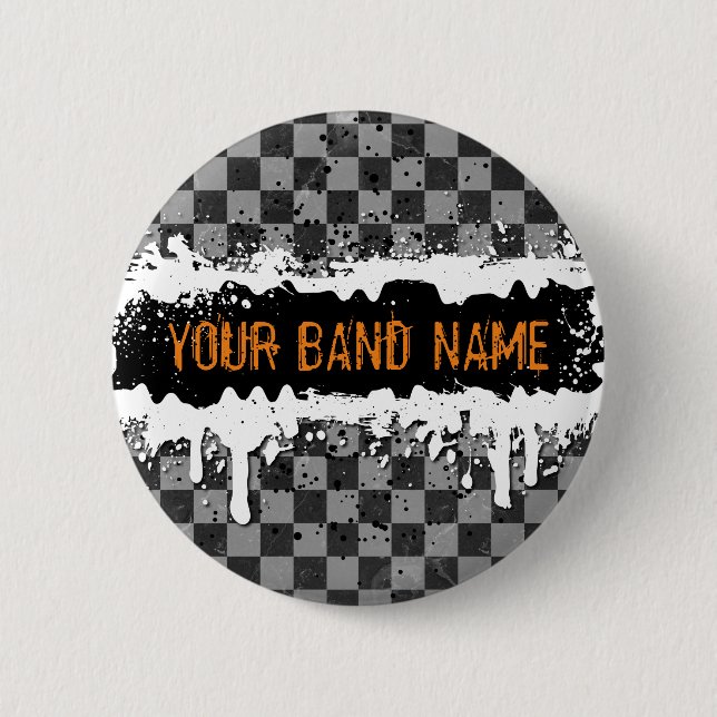 Individuelle Name Band Merch Punk Rock Music Butto Button (Vorderseite)