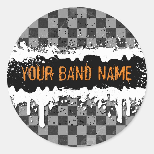 Individuelle Name Band Merch Punk Rock Musician Mu Runder Aufkleber (Vorderseite)