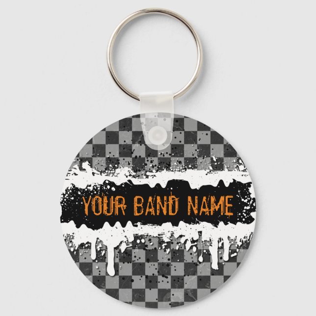Individuelle Name Band Merch Punk Rock Musiker Schlüsselanhänger (Vorderseite)
