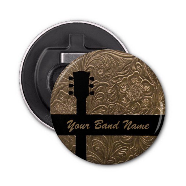 Individuelle Name Band Merch Rock Gitarre Country  Flaschenöffner (Vorderseite)