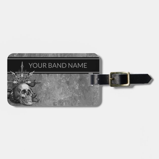 Individuelle Name Band Merch Rock & Roll Metal Sku Gepäckanhänger (Vorderseite horizontal)