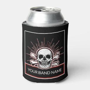 Individuelle Name Band Merch Skull Knochen Rock Ro Dosenkühler