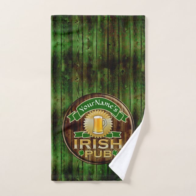 Individuelle Name Bar Irish Pub Sign St Patricks D Handtuch (Handtuch)
