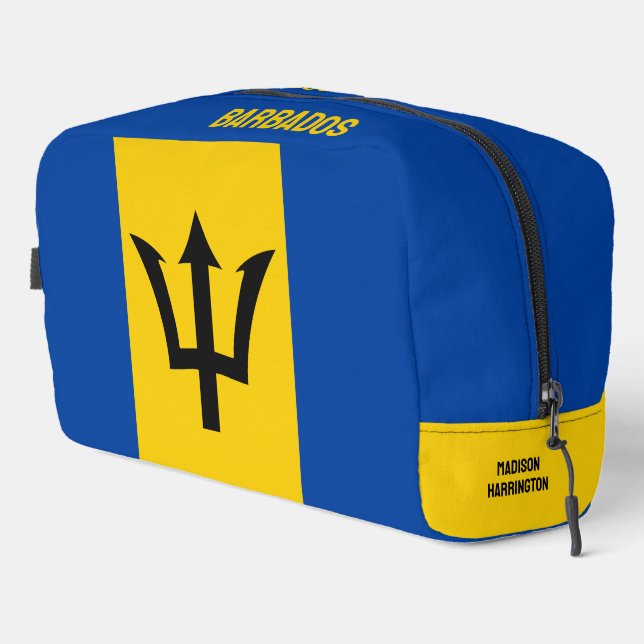 Individuelle Name Barbados Flag Waschbeutel (Rechte Ecke)