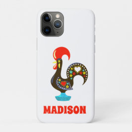 Individuelle Name Barcelos Portuos Rooster Black Case-Mate iPhone Hülle
