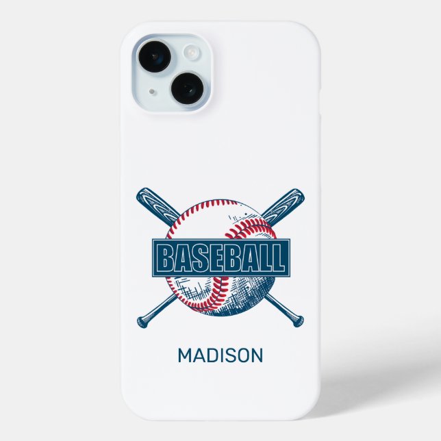 Individuelle Name Baseball Case-Mate iPhone Hülle (Rückseite)