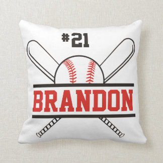 Individuelle Name Baseball-Fledermäuse Kissen