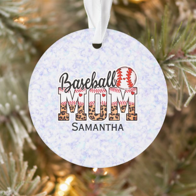 Individuelle Name Baseball Mama | Muttertag Ornament (Baum)