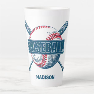 Individuelle Name Baseball Milchtasse