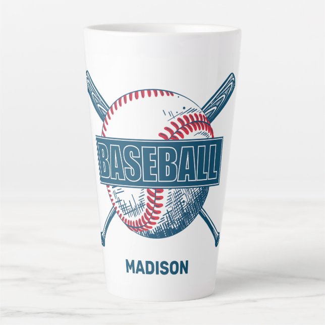 Individuelle Name Baseball Milchtasse (Vorderseite)