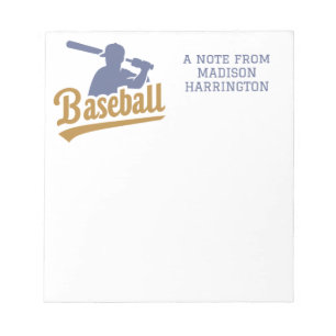 Individuelle Name Baseball Player Notizblock