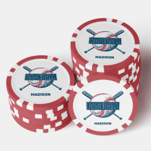 Individuelle Name Baseball Pokerchips