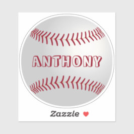 Individuelle Name Baseball Wall Decal Aufkleber