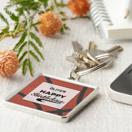 Individuelle Name Basketball Geburtstag Große Grun Schlüsselanhänger