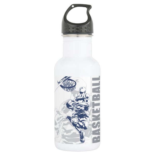 Individuelle Name Basketball Player Edelstahlflasche (Vorderseite)