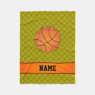 Individuelle Name Basketballgoldkreuz Fleecedecke