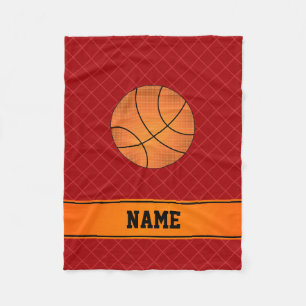 Individuelle Name Basketballkreuz Fleecedecke