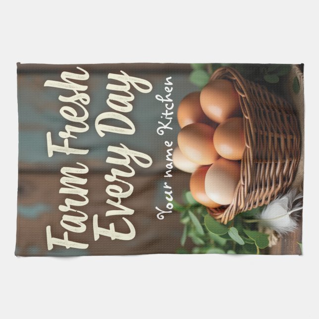 Individuelle Name Bauernhof Küche Wäsche Geschirrtuch (Horizontal)