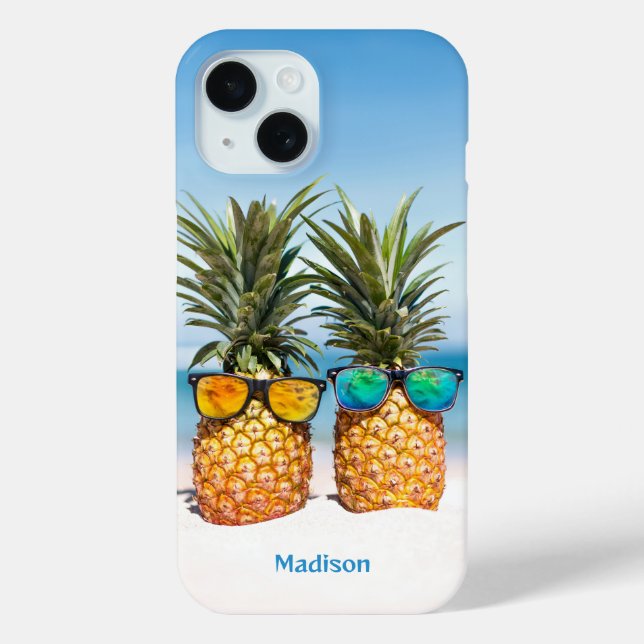 Individuelle Name Beach Ananas Case-Mate iPhone Hülle (Rückseite)