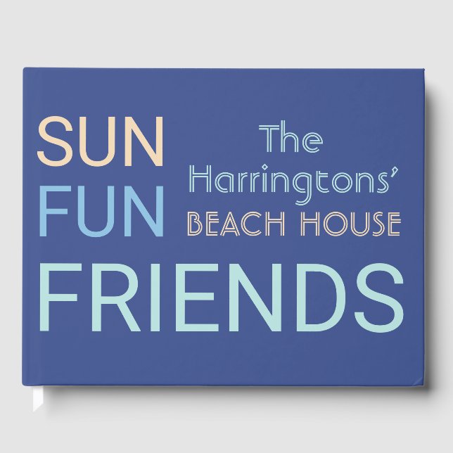 Individuelle Name Beach House Gästebuch (Vorderseite)
