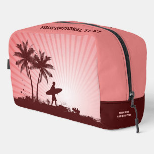 Individuelle Name Beach Surfer Waschbeutel