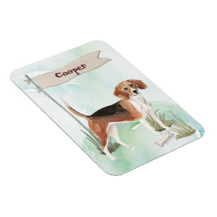 Individuelle Name Beagle Haustier Magnet