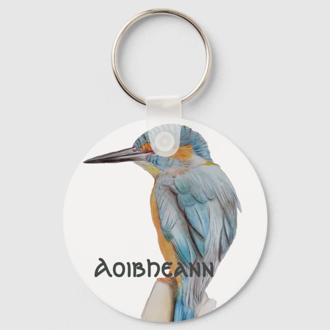 Individuelle Name Beautiful Bird Key Ring Schlüsselanhänger (Vorderseite)