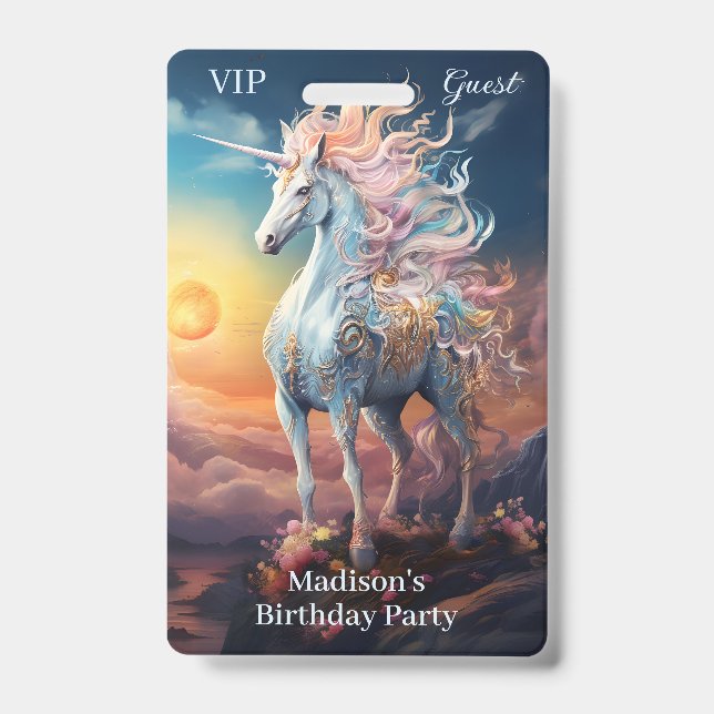 Individuelle Name Beautiful Unicorn Ausweis (Vorderseite)