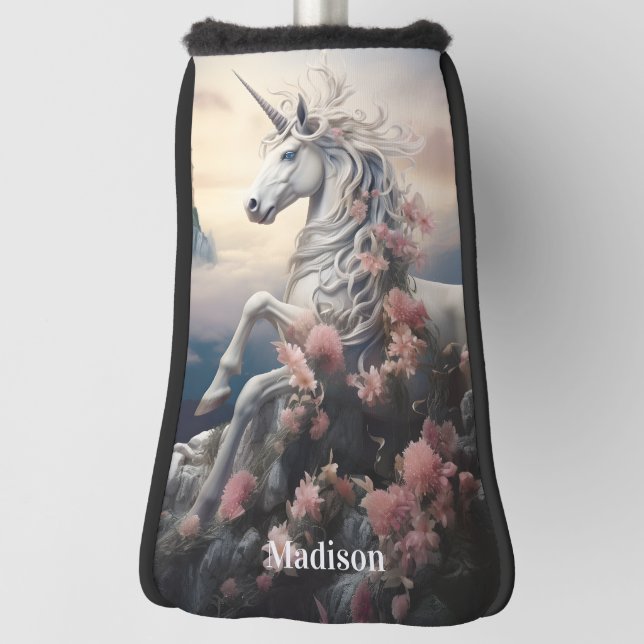 Individuelle Name Beautiful Unicorn Golf Headcover (Rotieren 90)