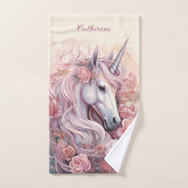 Individuelle Name Beautiful Unicorn Handtuch (Handtuch)