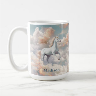 Individuelle Name Beautiful Unicorn Kaffeetasse