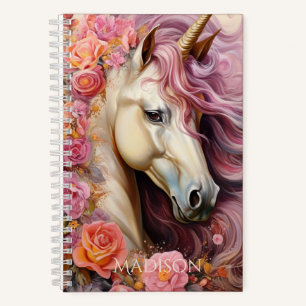 Individuelle Name Beautiful Unicorn Notizbuch