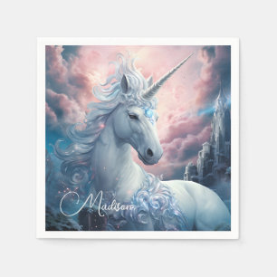 Individuelle Name Beautiful Unicorn Serviette