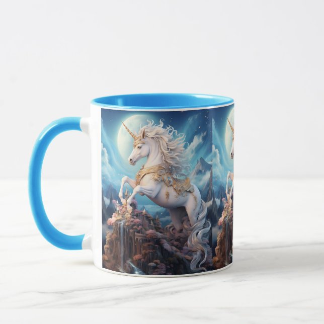 Individuelle Name Beautiful Unicorn Tasse (Links)