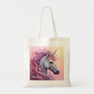 Individuelle Name Beautiful Unicorn Tragetasche