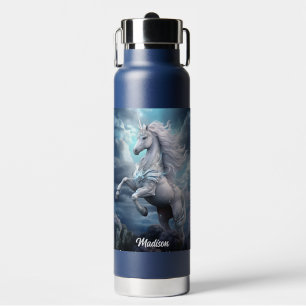 Individuelle Name Beautiful Unicorn Trinkflasche