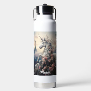 Individuelle Name Beautiful Unicorn Trinkflasche